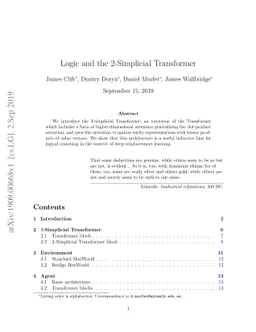 Logic and the $2$-Simplicial Transformer