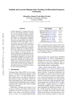 Scalable and Accurate Dialogue State Tracking via Hierarchical Sequence
  Generation