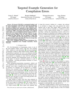 Targeted Example Generation for Compilation Errors