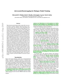 Adversarial Bootstrapping for Dialogue Model Training