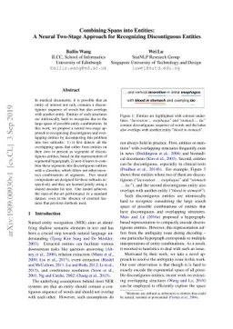 Combining Spans into Entities: A Neural Two-Stage Approach for
  Recognizing Discontiguous Entities