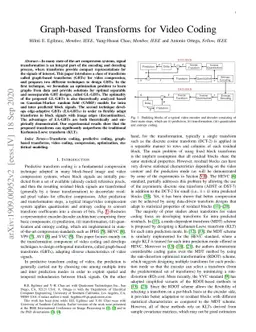 Graph-based Transforms for Video Coding