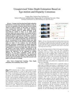 Unsupervised Video Depth Estimation Based on Ego-motion and Disparity
  Consensus