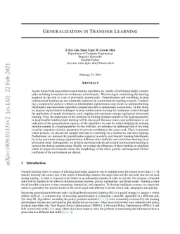 Generalization in Transfer Learning