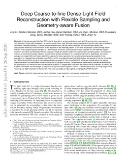 Deep Coarse-to-fine Dense Light Field Reconstruction with Flexible
  Sampling and Geometry-aware Fusion