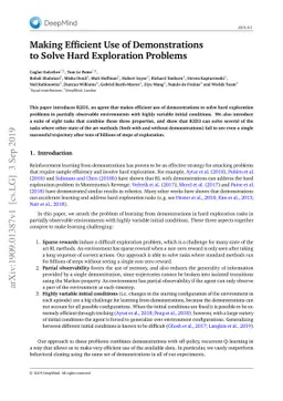 Making Efficient Use of Demonstrations to Solve Hard Exploration
  Problems