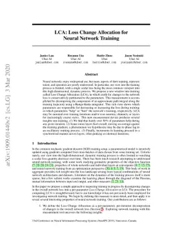 LCA: Loss Change Allocation for Neural Network Training