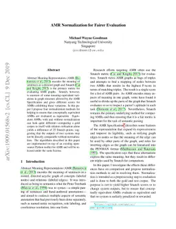 AMR Normalization for Fairer Evaluation