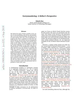 Gerrymandering: A Briber's Perspective