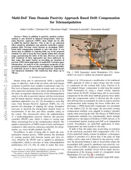 Multi-DoF Time Domain Passivity Approach Based Drift Compensation for
  Telemanipulation