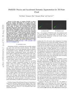 PASS3D: Precise and Accelerated Semantic Segmentation for 3D Point Cloud