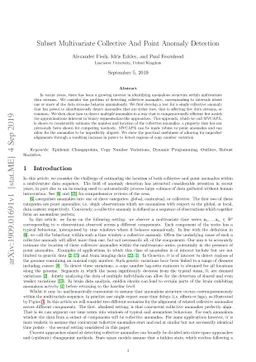 Subset Multivariate Collective And Point Anomaly Detection