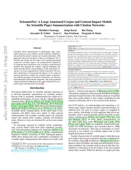 ScisummNet: A Large Annotated Corpus and Content-Impact Models for
  Scientific Paper Summarization with Citation Networks