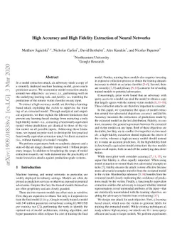 High Accuracy and High Fidelity Extraction of Neural Networks