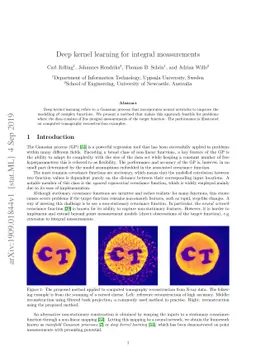 Deep kernel learning for integral measurements