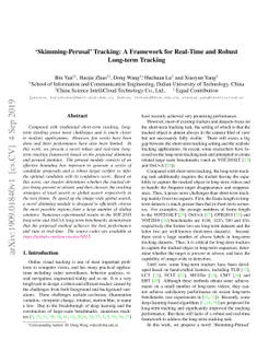 'Skimming-Perusal' Tracking: A Framework for Real-Time and Robust
  Long-term Tracking