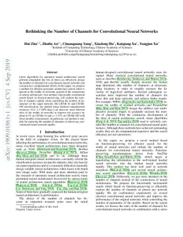 Rethinking the Number of Channels for the Convolutional Neural Network