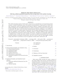 Mining for Dark Matter Substructure: Inferring subhalo population
  properties from strong lenses with machine learning