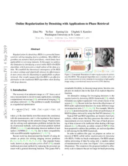 Online Regularization by Denoising with Applications to Phase Retrieval