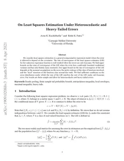 On Least Squares Estimation under Heteroscedastic and Heavy-Tailed
  Errors