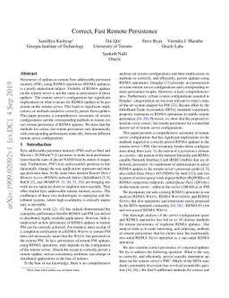 Correct, Fast Remote Persistence