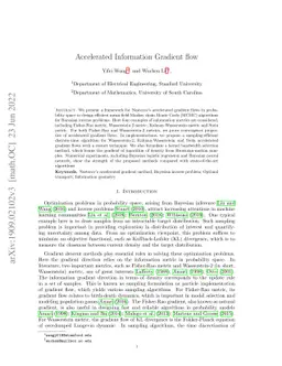 Accelerated Information Gradient flow