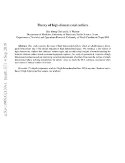 Theory of high-dimensional outliers
