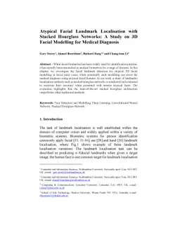 Atypical Facial Landmark Localisation with Stacked Hourglass Networks: A
  Study on 3D Facial Modelling for Medical Diagnosis