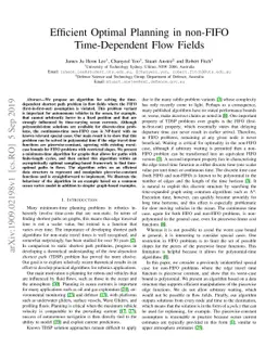 Efficient Optimal Planning in non-FIFO Time-Dependent Flow Fields