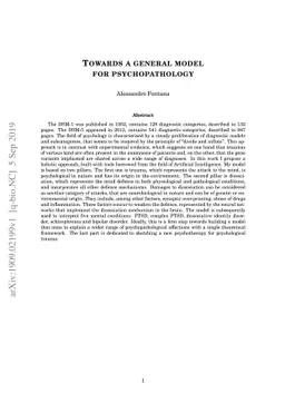 Towards a general model for psychopathology