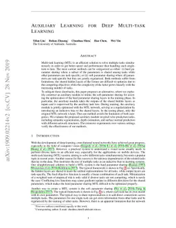 Auxiliary Learning for Deep Multi-task Learning