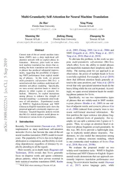 Multi-Granularity Self-Attention for Neural Machine Translation