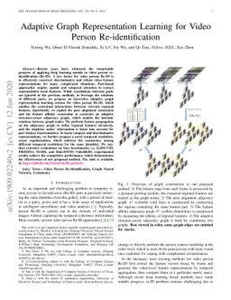 Adaptive Graph Representation Learning for Video Person
  Re-identification