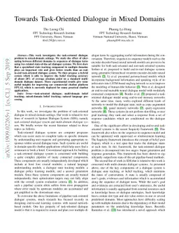 Towards Task-Oriented Dialogue in Mixed Domains