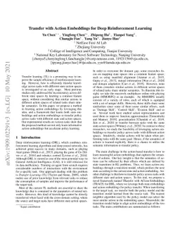Learning Action-Transferable Policy with Action Embedding