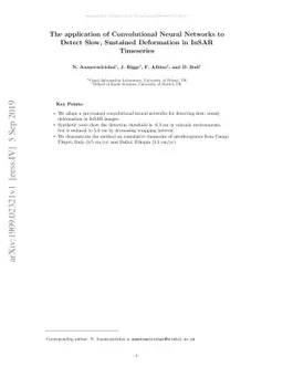 The application of Convolutional Neural Networks to Detect Slow,
  Sustained Deformation in InSAR Timeseries