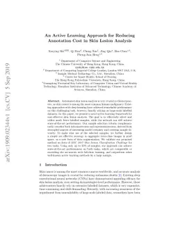 An Active Learning Approach for Reducing Annotation Cost in Skin Lesion
  Analysis
