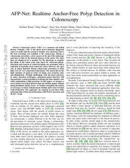 AFP-Net: Realtime Anchor-Free Polyp Detection in Colonoscopy