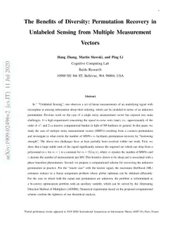 The Benefits of Diversity: Permutation Recovery in Unlabeled Sensing
  from Multiple Measurement Vectors