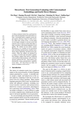 MoverScore: Text Generation Evaluating with Contextualized Embeddings
  and Earth Mover Distance
