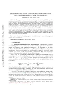 Decentralized Stochastic Gradient Tracking for Non-convex Empirical Risk
  Minimization
