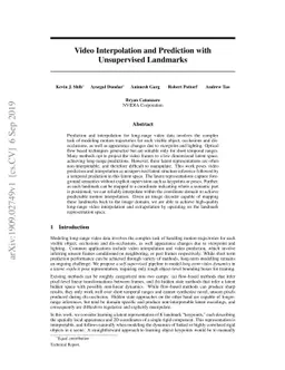 Video Interpolation and Prediction with Unsupervised Landmarks