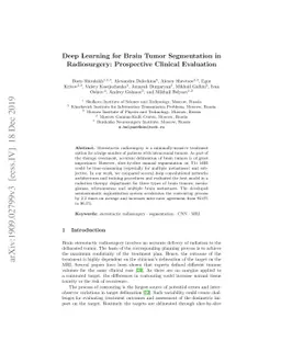 Deep Learning for Brain Tumor Segmentation in Radiosurgery: Prospective
  Clinical Evaluation