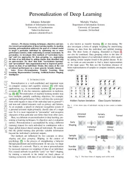 Personalization of Deep Learning