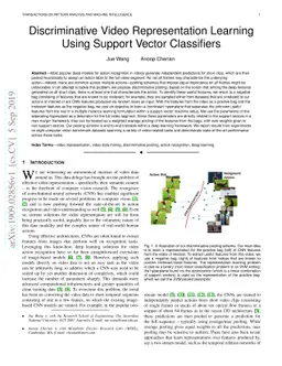 Discriminative Video Representation Learning Using Support Vector
  Classifiers