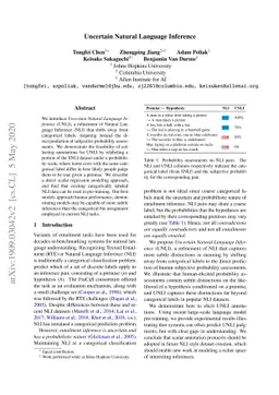 Uncertain Natural Language Inference