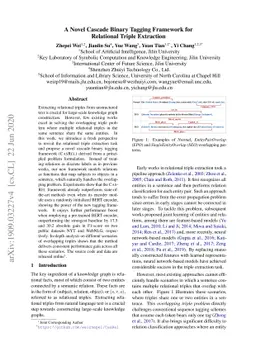A Novel Cascade Binary Tagging Framework for Relational Triple
  Extraction