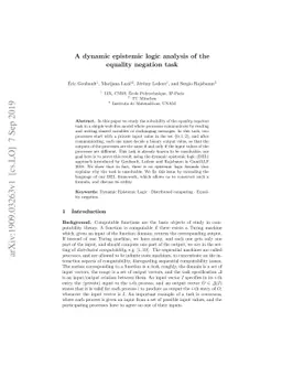 A dynamic epistemic logic analysis of the equality negation task