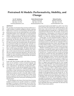 Pretrained AI Models: Performativity, Mobility, and Change