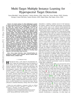 Multi-Target Multiple Instance Learning for Hyperspectral Target
  Detection